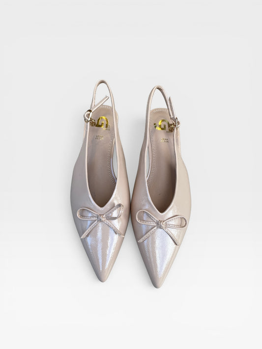 Slingback con fiocco art. GU350 GOLD&GOLD