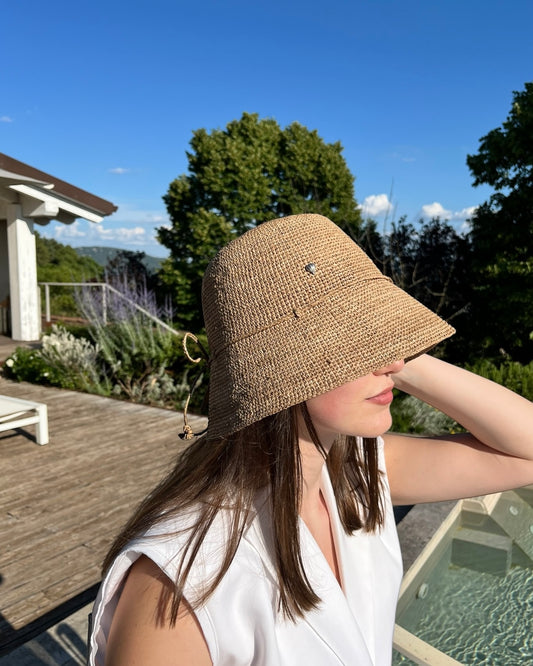 Cappello rafia art. AM148 BOB LE VOYAGE EN PANIER