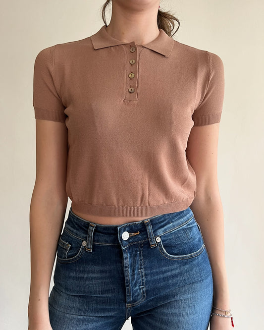 Polo crop manica corta art. 44017D VICOLO