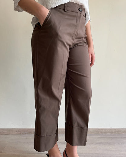 Pantalone cropped in cotone con risvolto art. L15XBF NOEMI Lola by Sandro FERRONE