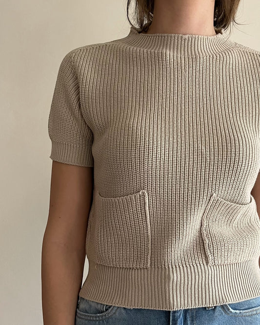 Maglia crop con taschine art. 77000D VICOLO