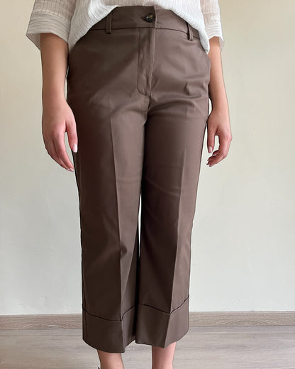 Pantalone cropped in cotone con risvolto art. L15XBF NOEMI Lola by Sandro FERRONE
