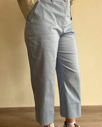 Pantalone cropped in cotone con risvolto art. L15XBF NOEMI Lola by Sandro FERRONE