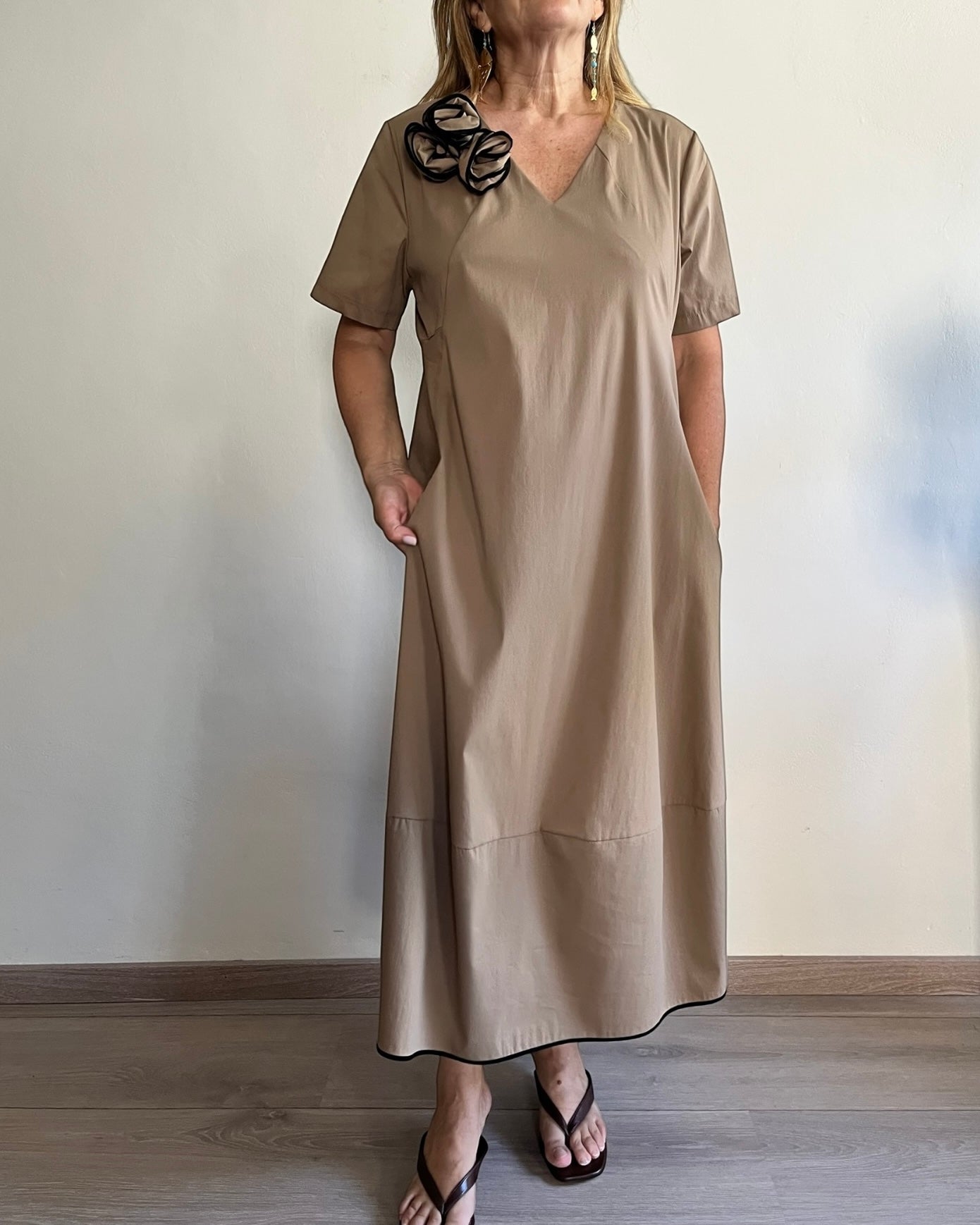 Abito midi con fiori art. SVELATO BARBARA B.