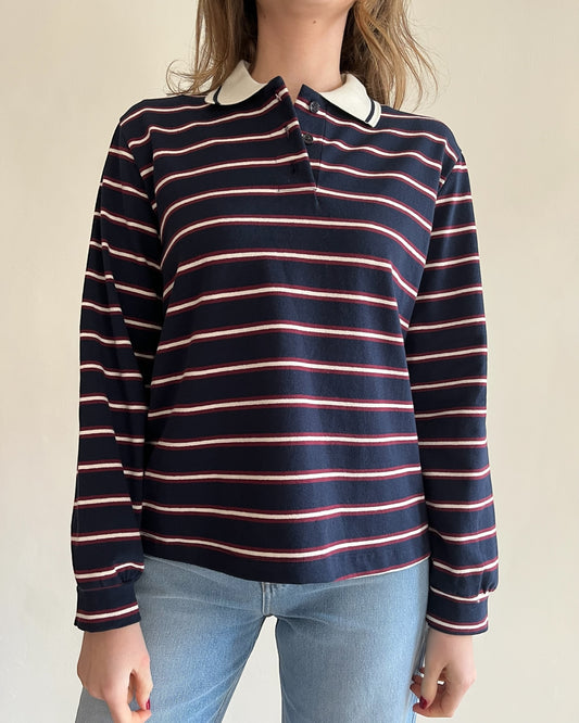 Polo righe manica lunga art. TD1062 VICOLO