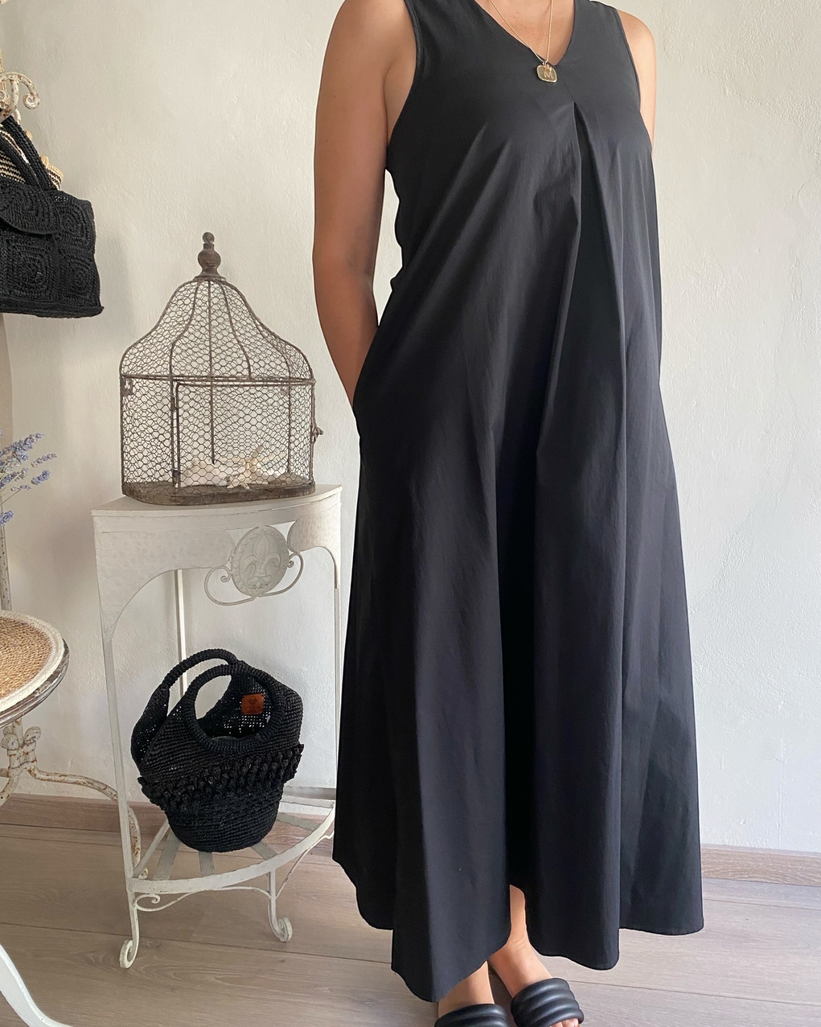 Abito scollo V 91292C CHIARA D'ALBA – Perugini Abbigliamento - Main Image