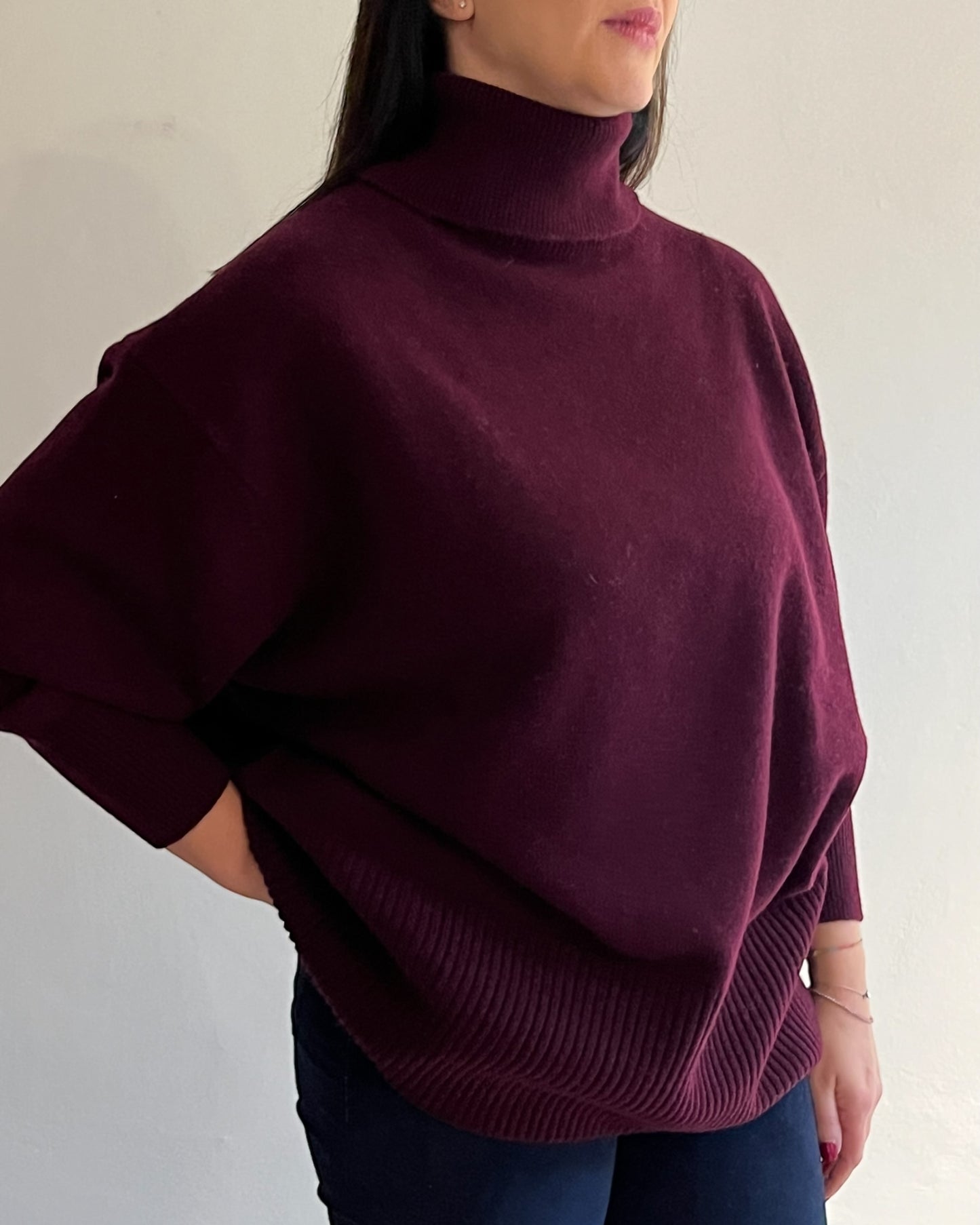 Maglia over collo alto art. WL773AI25 TENSIONE IN