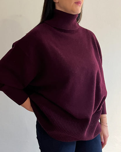 Maglia over collo alto art. WL773AI25 TENSIONE IN