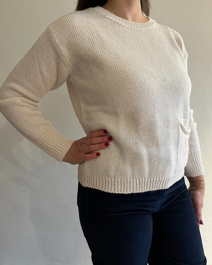 Maglia girocollo mini paillettes con taschino art. 10401 SUERTE