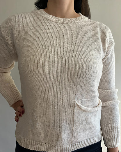 Maglia girocollo mini paillettes con taschino art. 10401 SUERTE