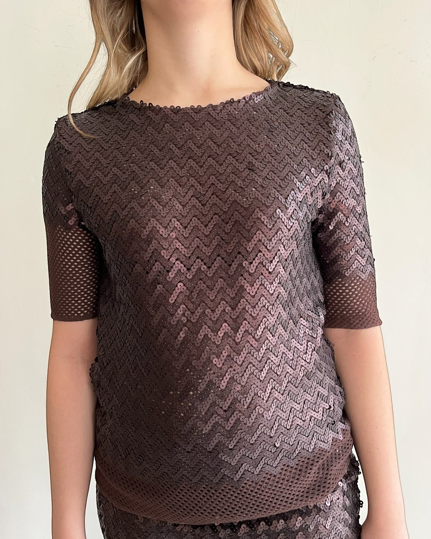 Top con paillettes art. S26T121CAMP TENSIONE IN