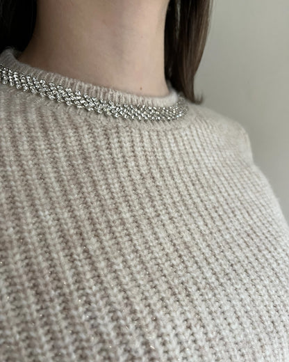 Maglia con cabochon girocollo art. 255C1226 ANIS COLLECTION