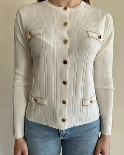 Cardigan con bottoni oro art. 526054 D.M.G.