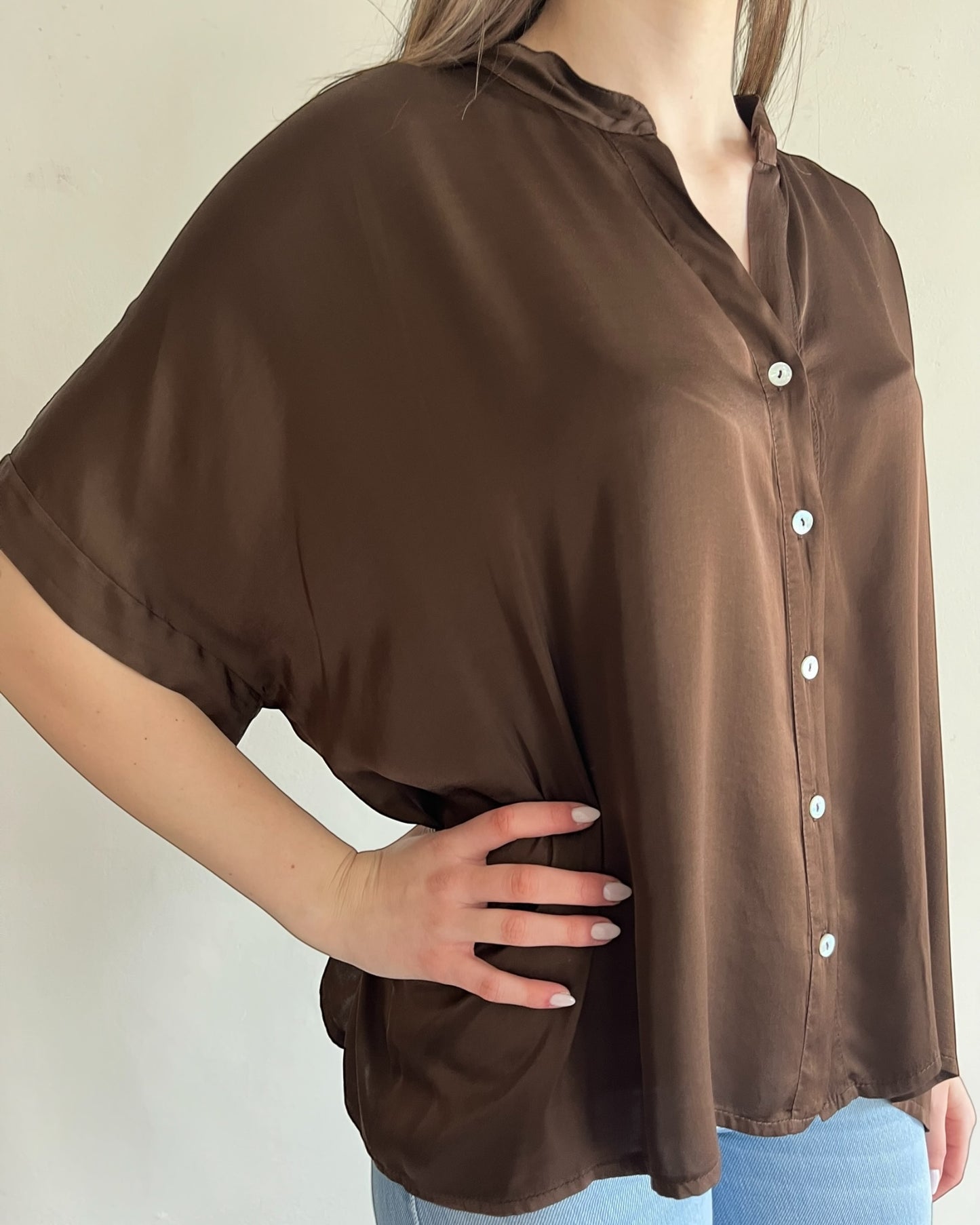 Camicia manica corta raso art. C125C05Q MOTEL