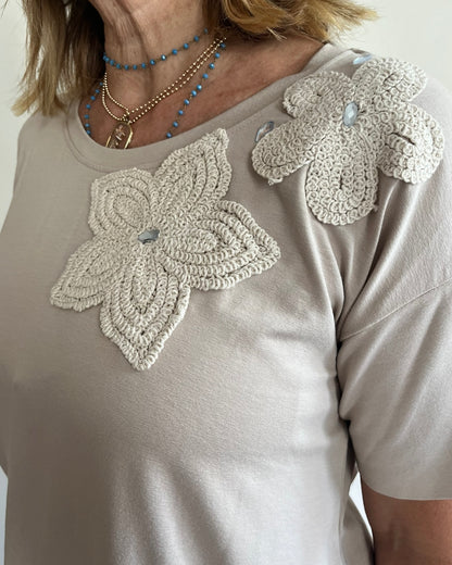 T-shirt con ricamo art.466411 PREMODE