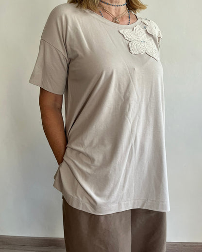 T-shirt con ricamo art.466411 PREMODE