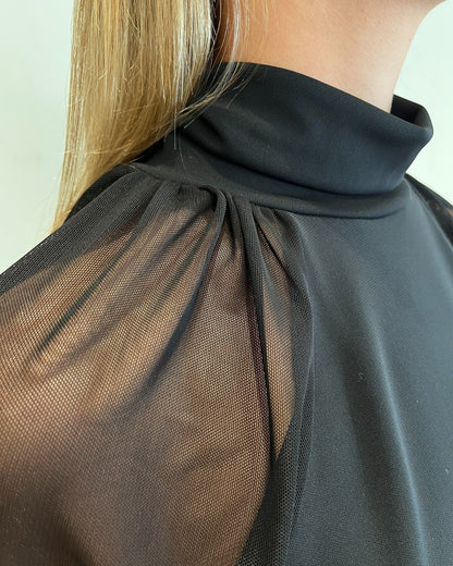 Abito maniche tulle art. TF2126 VICOLO