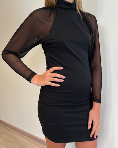 Abito maniche tulle art. TF2126 VICOLO