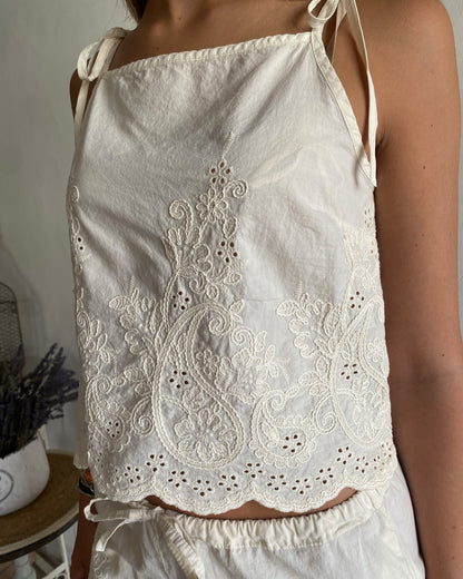 Set top e shorts in pizzo art.R782W086 DIXIE