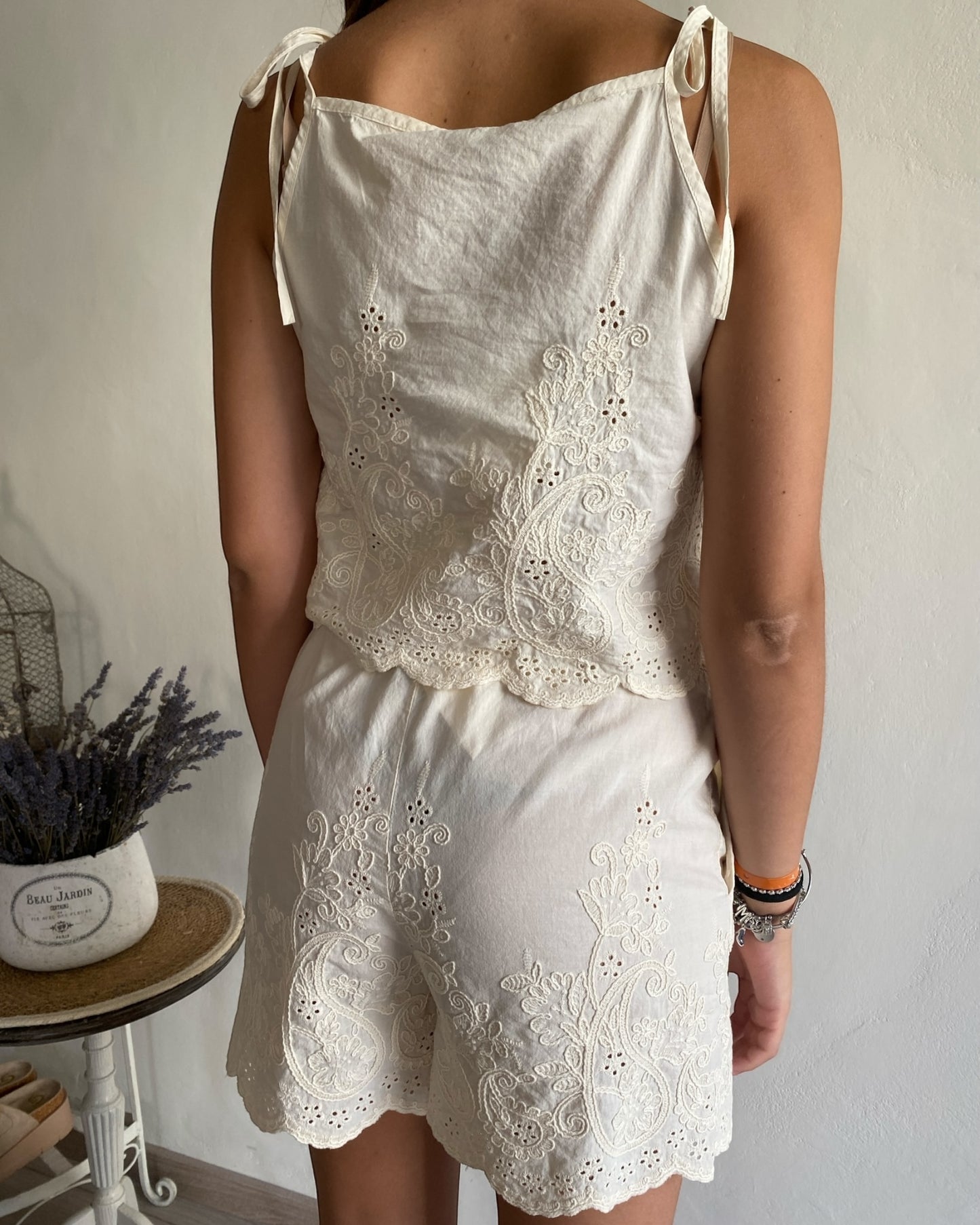 Set top e shorts in pizzo art.R782W086 DIXIE