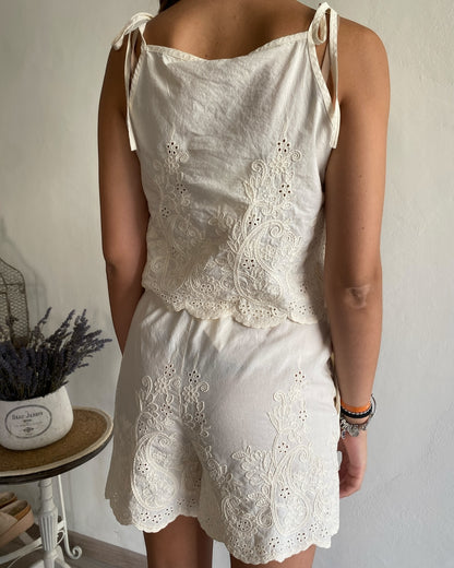 Set top e shorts in pizzo art.R782W086 DIXIE