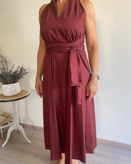 Abito con scollo America in tela di cotone art. S23XBE BEATRIX SANDRO FERRONE