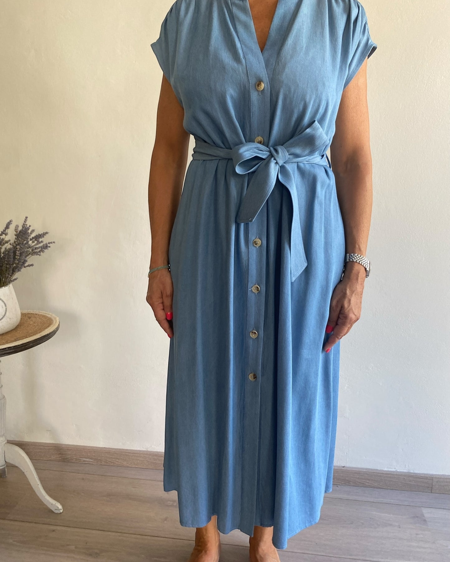 Abito chemisier effetto Denim art. S15XBE GLASSA SANDRO FERRONE