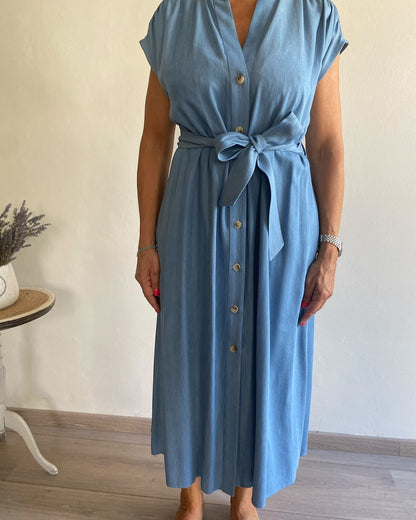 Abito chemisier effetto Denim art. S15XBE GLASSA SANDRO FERRONE