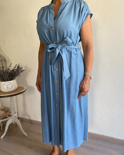 Abito chemisier effetto Denim art. S15XBE GLASSA SANDRO FERRONE