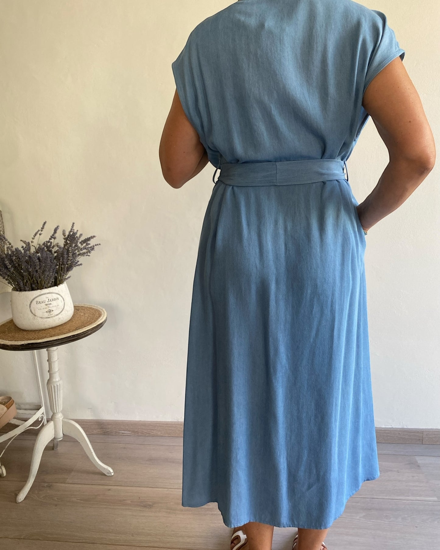 Abito chemisier effetto Denim art. S15XBE GLASSA SANDRO FERRONE