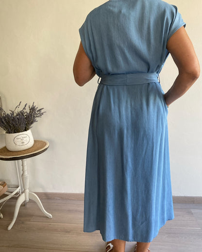 Abito chemisier effetto Denim art. S15XBE GLASSA SANDRO FERRONE
