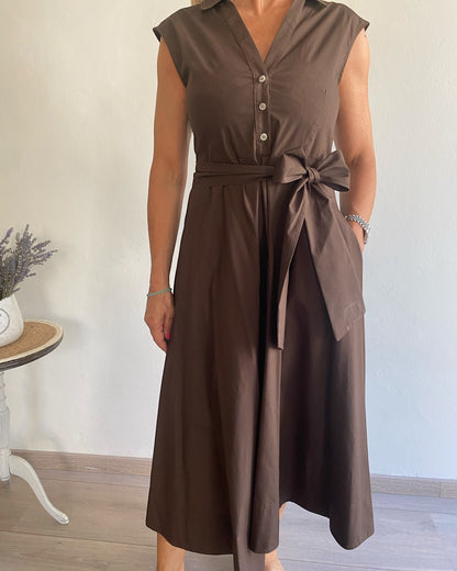 Abito con scollo camicia fondo asimmetrico art. S14XBE BEATRIZ SANDRO FERRONE