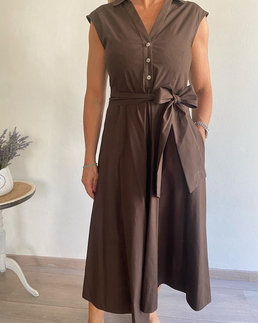 Abito con scollo camicia fondo asimmetrico art. S14XBE BEATRIZ SANDRO FERRONE