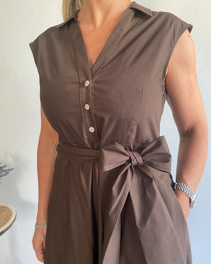 Abito con scollo camicia fondo asimmetrico art. S14XBE BEATRIZ SANDRO FERRONE