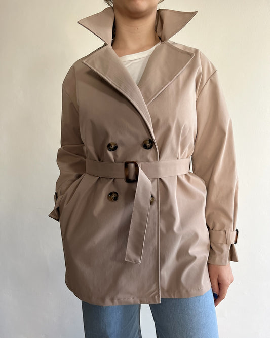 Trench corto con cintura art. 4608 CHEAP&CHIC