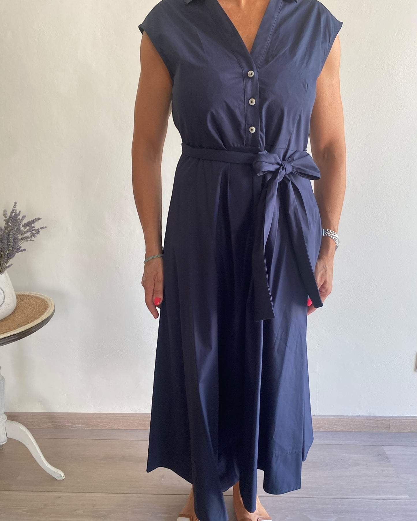 Abito con scollo camicia fondo asimmetrico art. S14XBE BEATRIZ SANDRO FERRONE