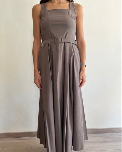 Abito spallina,svasato con cinta art. 58090 CHEAP CHIC