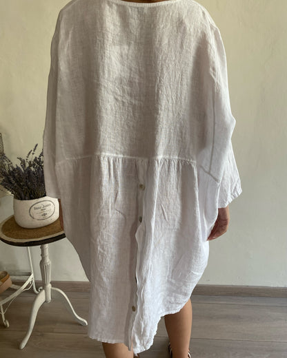 Abito lino scollo V con manica pipistrello CHEAP&CHIC art.4975