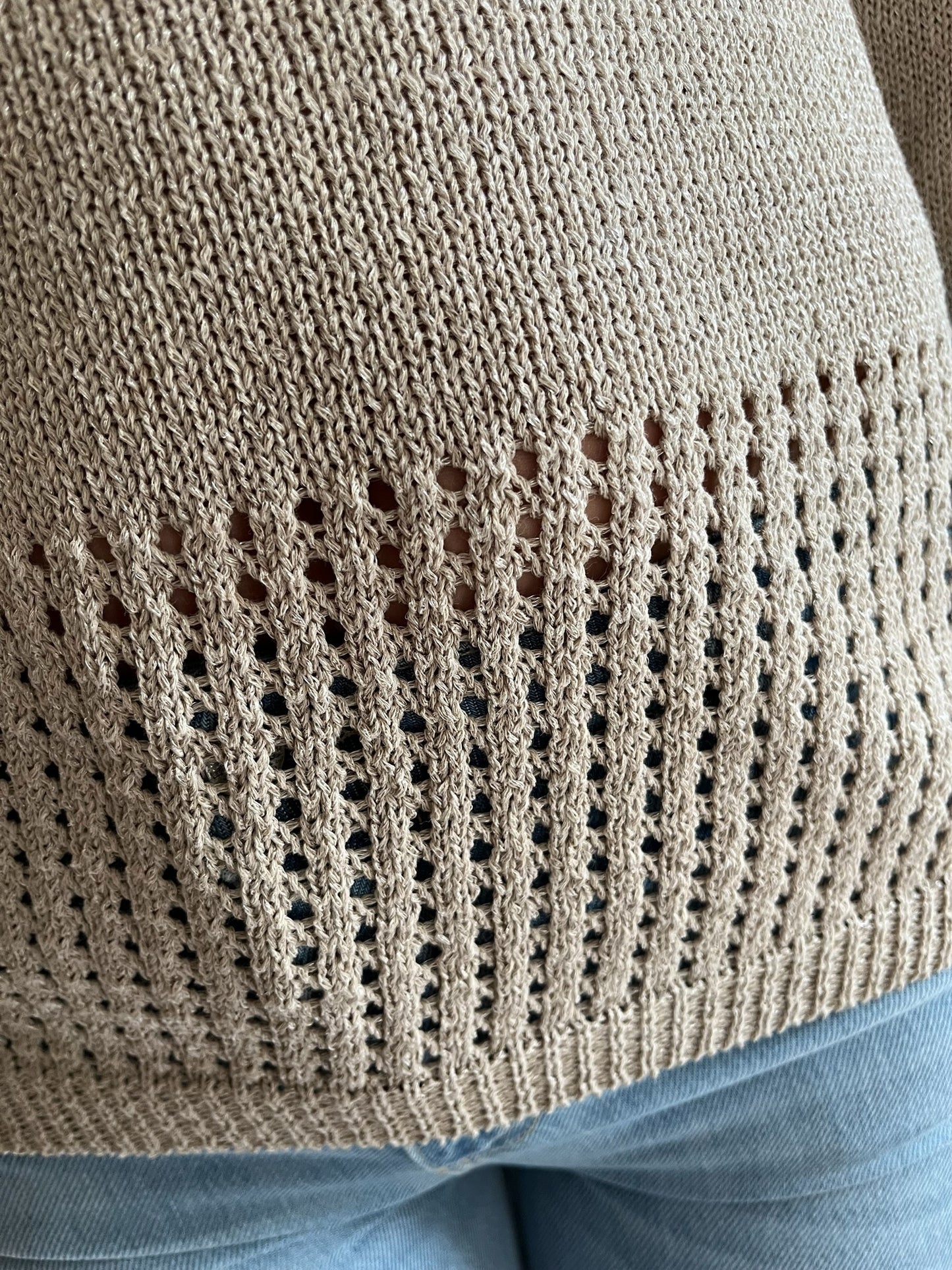 Maglia manica 3/4 con dettaglio traforato art. 55008 AMARYNTH