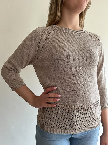 Maglia manica 3/4 con dettaglio traforato art. 55008 AMARYNTH