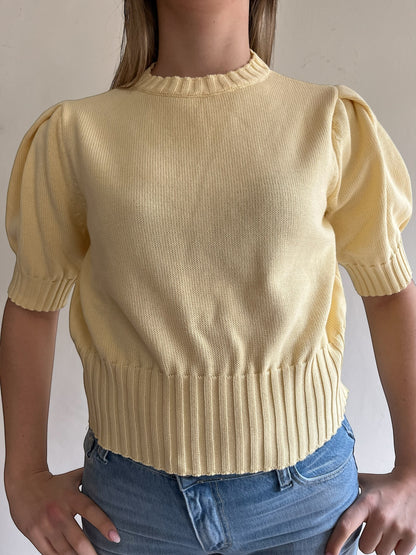 Maglia crop manica palloncino art. 7AB7062 VICOLO