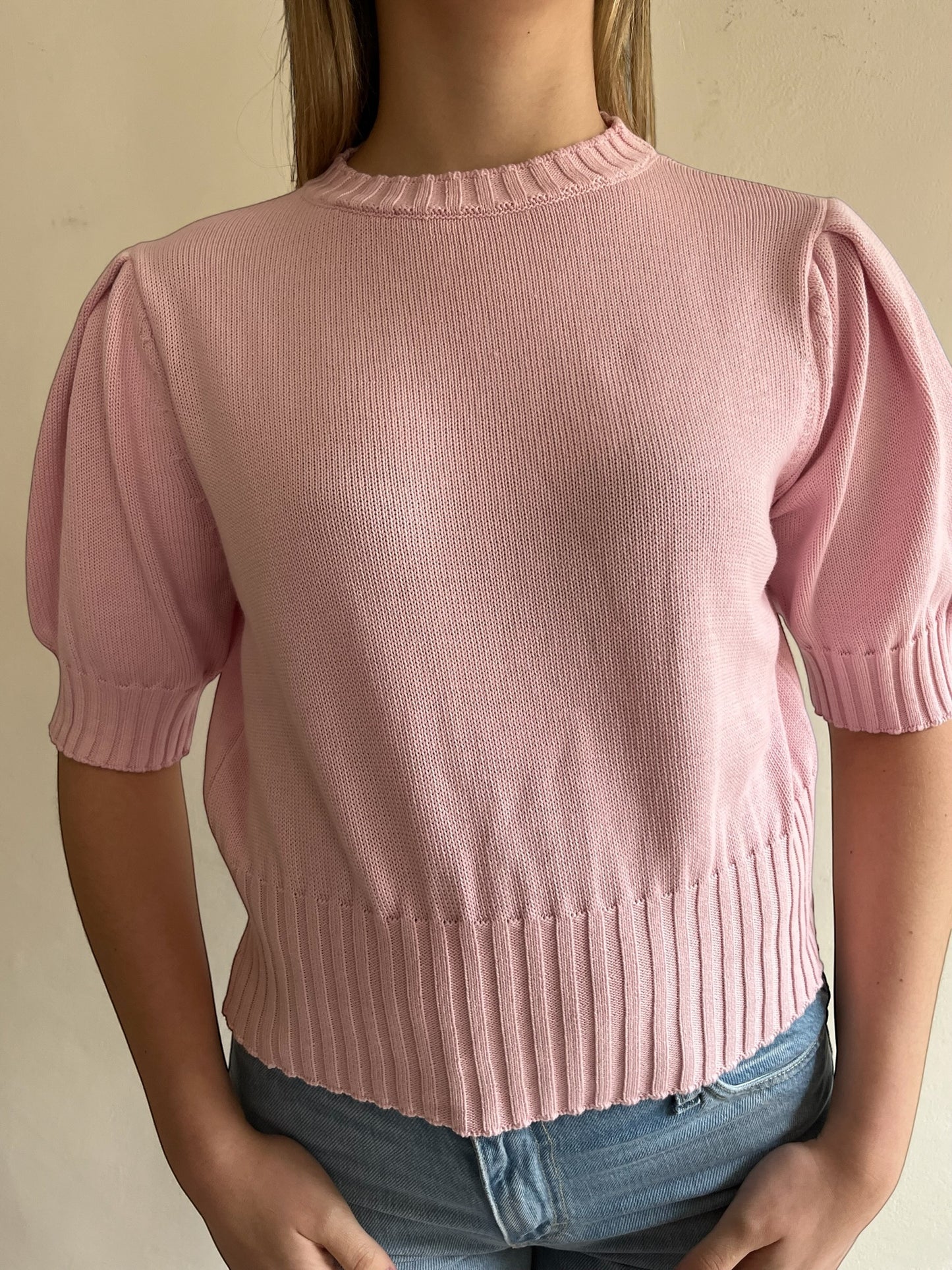 Maglia crop manica palloncino art. 7AB7062 VICOLO