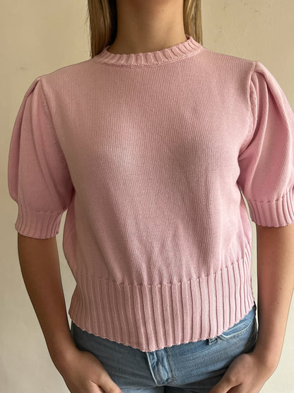 Maglia crop manica palloncino art. 7AB7062 VICOLO