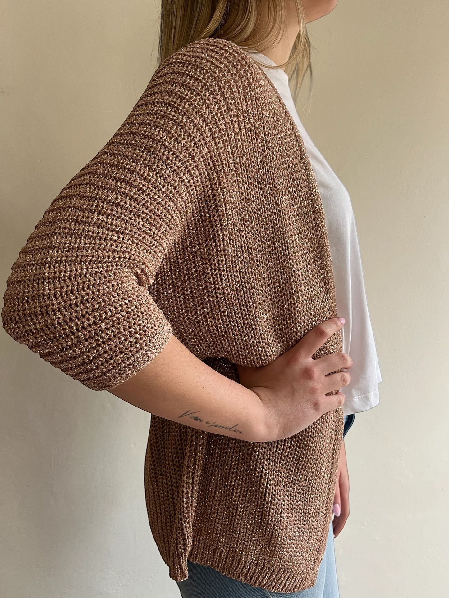 Cardigan lurex lungo art. 5AB5021 VICOLO