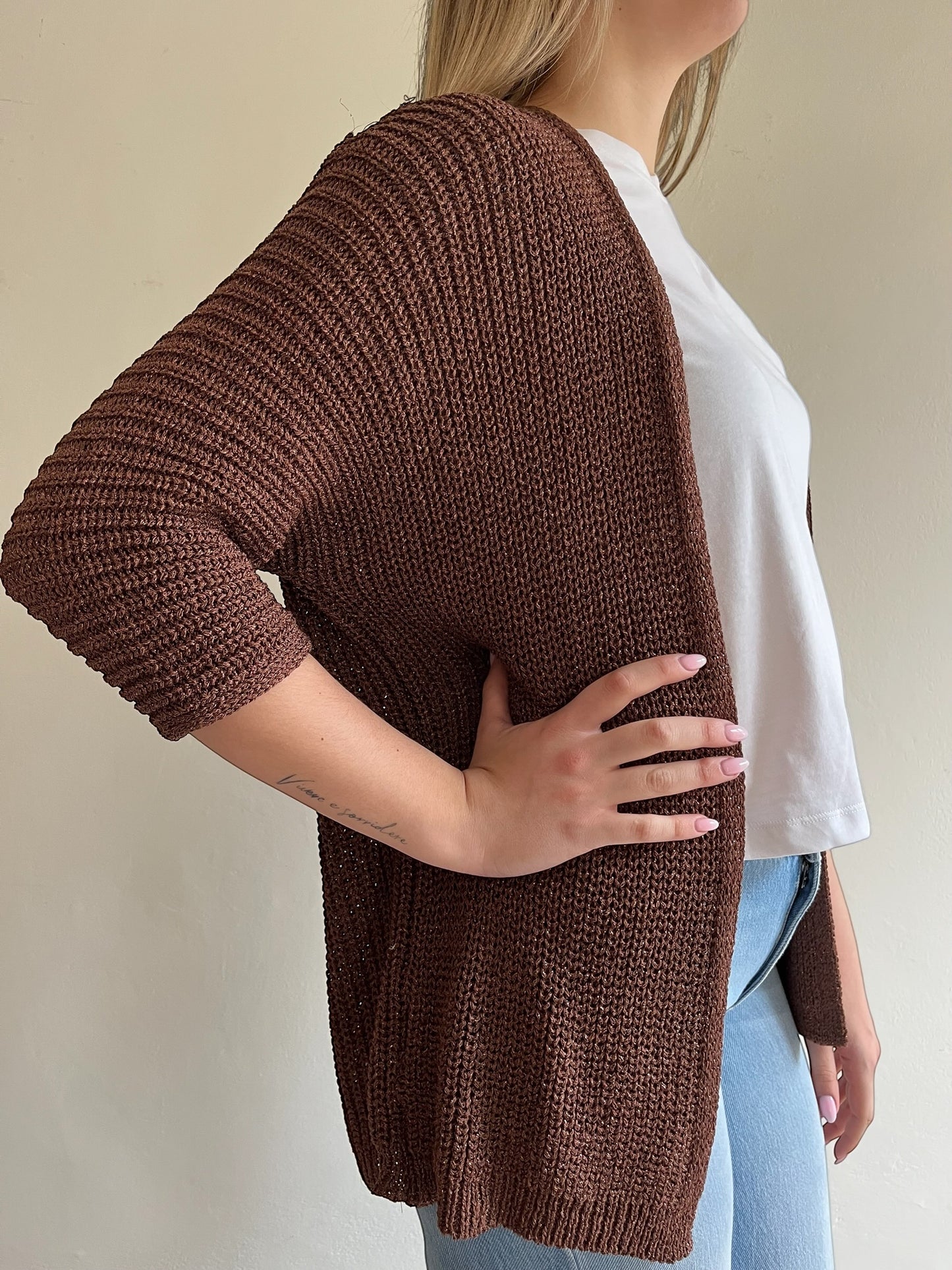 Cardigan lurex lungo art. 5AB5021 VICOLO