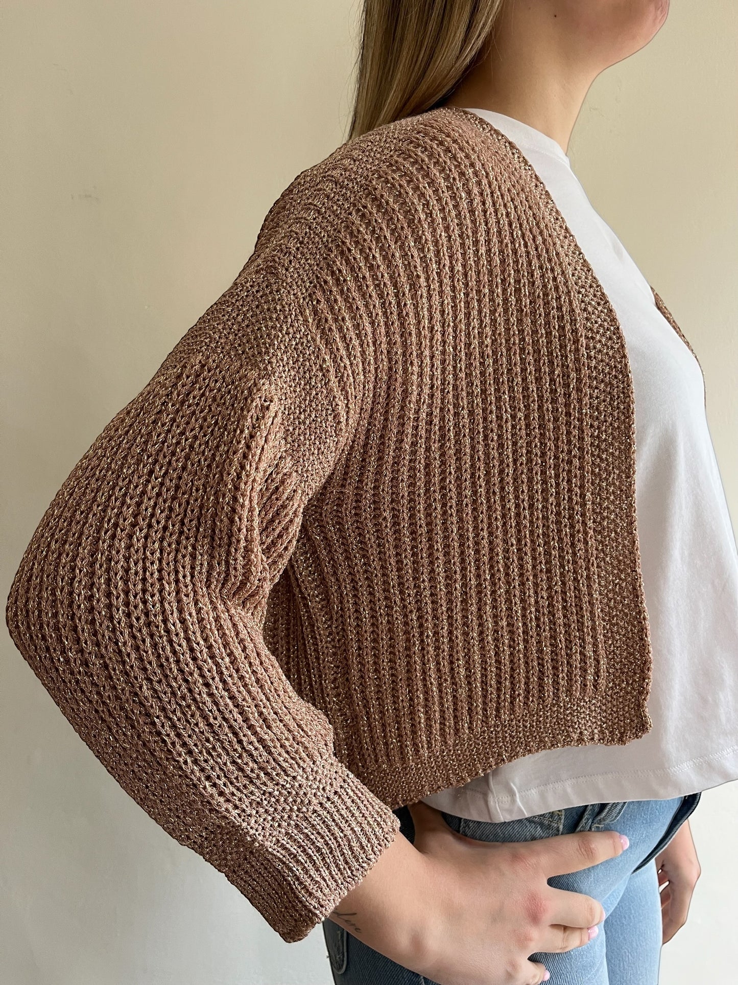 Cardigan lurex corto art. 5AB5022 VICOLO