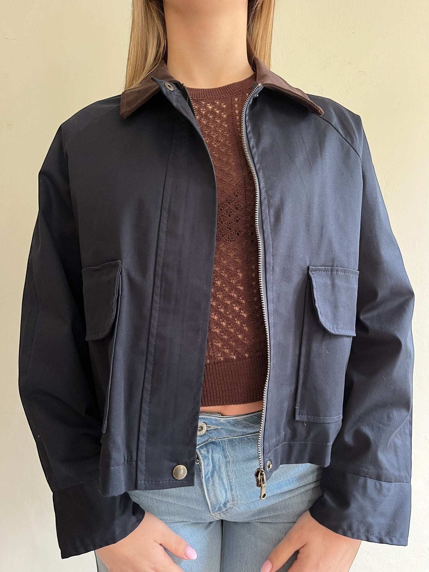 Trench con colletto scamosciato art. 893158 CHEAP&CHIC