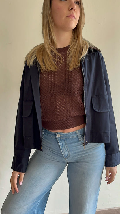 Trench con colletto scamosciato art. 893158 CHEAP&CHIC