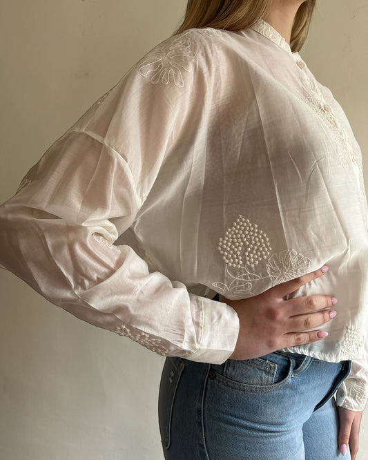 Camicia coreana con ricami art. 5190T187 CHEAP&CHIC