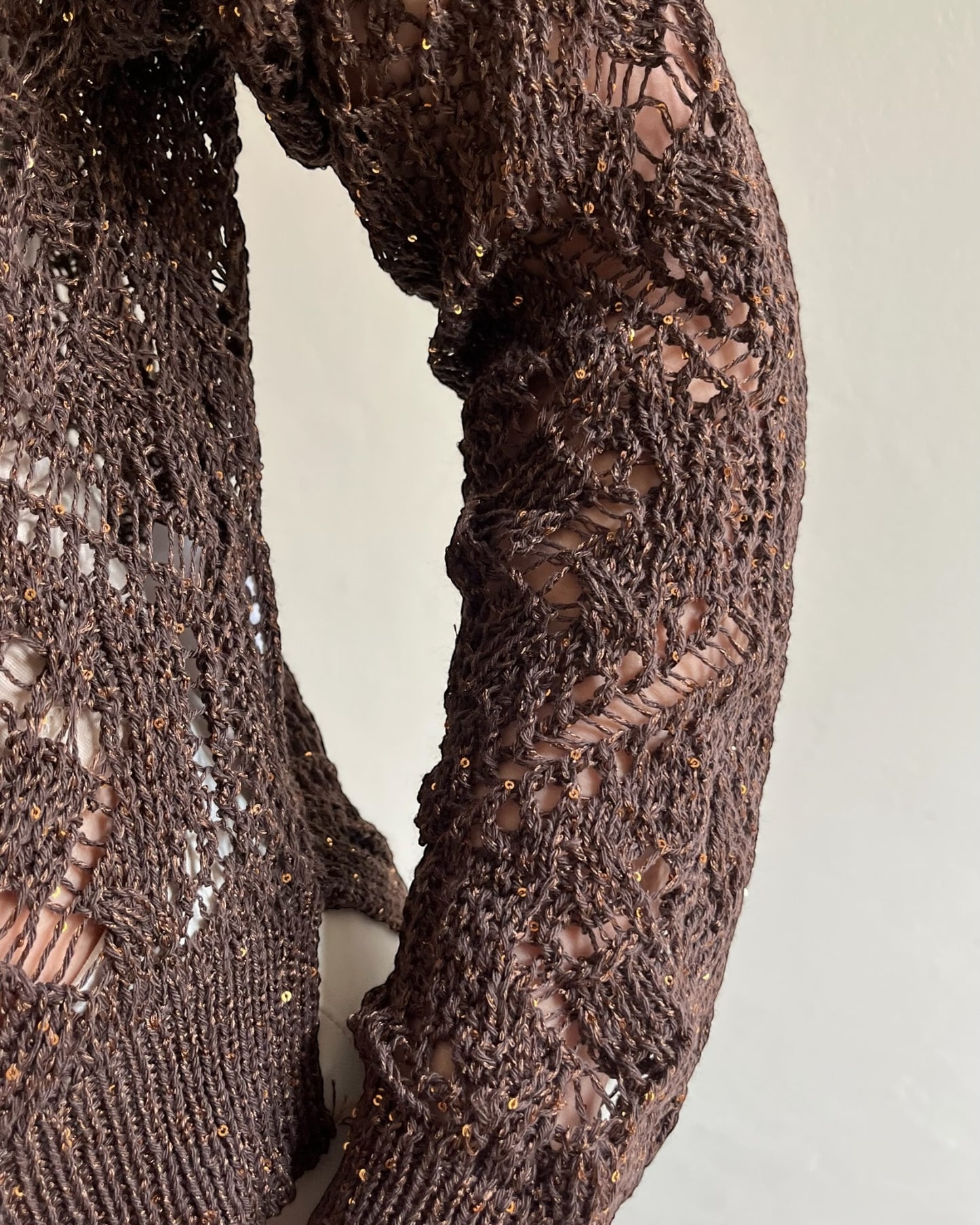 Maglia crochet con mini paillettes art. D90068 MOTEL